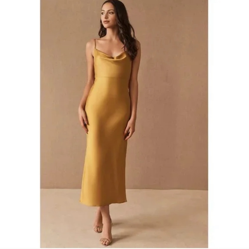 BHLDN Sachin & Babi Cali Satin Slip Midi Dress